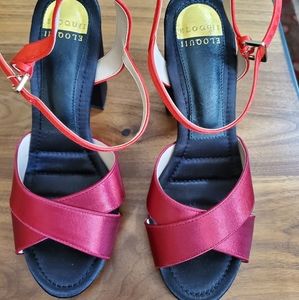 New Eloquii Red Block Heels 8W